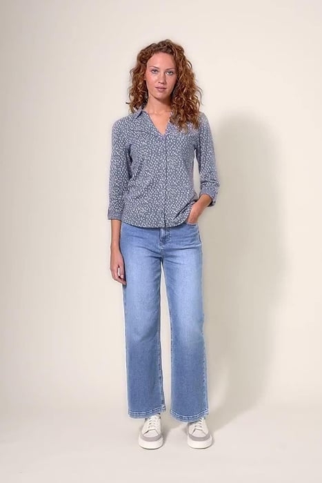 ANNIE JERSEY SHIRT GREY PRINT 1