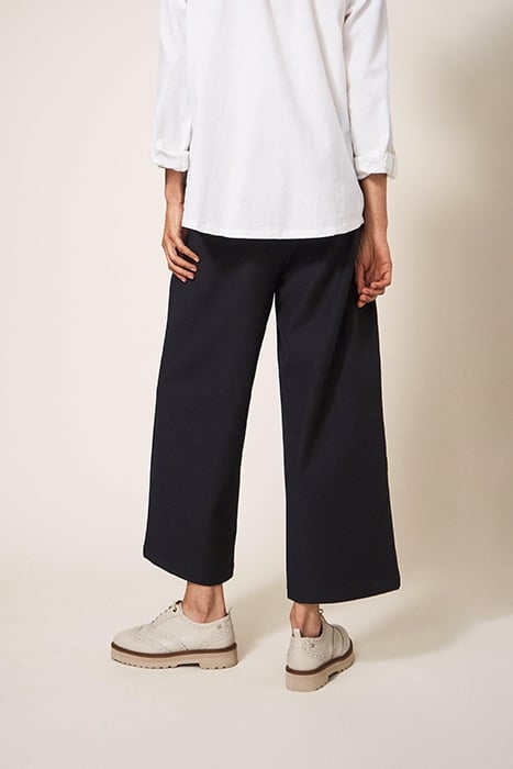 BELLE WIDE LEG CROPPED TROUSER PURE BLACK 2