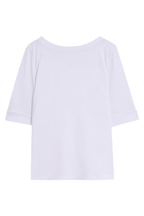 SYDNEY BOAT NECK TEE BRILLIANT WHITE 4