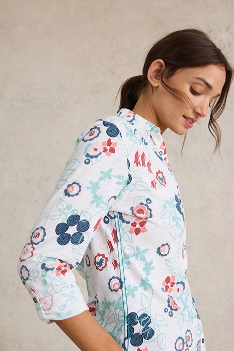 ANNIE JERSEY SHIRT WHITE PRINT 6