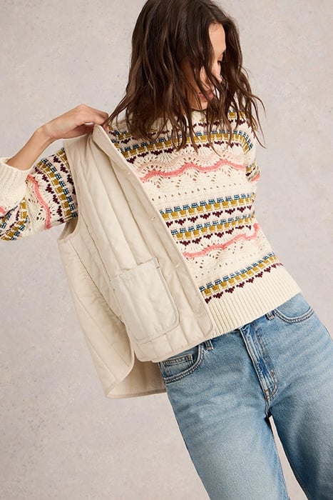 PIPER POINTELLE JUMPER WHITE MULTI 4