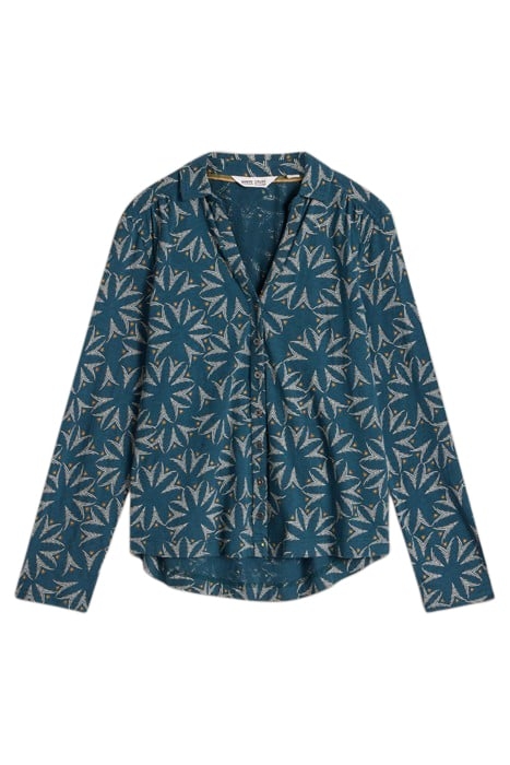ANNIE JERSEY SHIRT TEAL MULTI 2