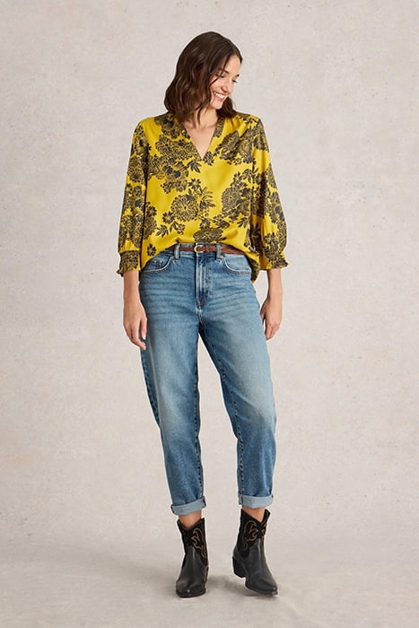 ELISA TOP CHARTREUSE MULTI 1