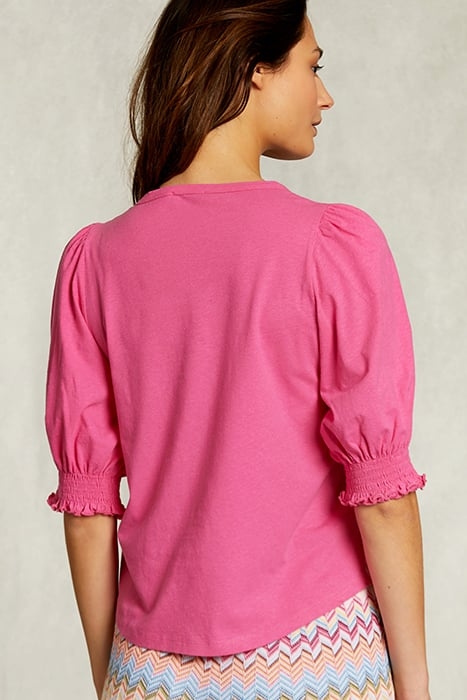 FUSHIA T-SHIRT 3/4 SLEEVES WITH SMOCK PINK 2