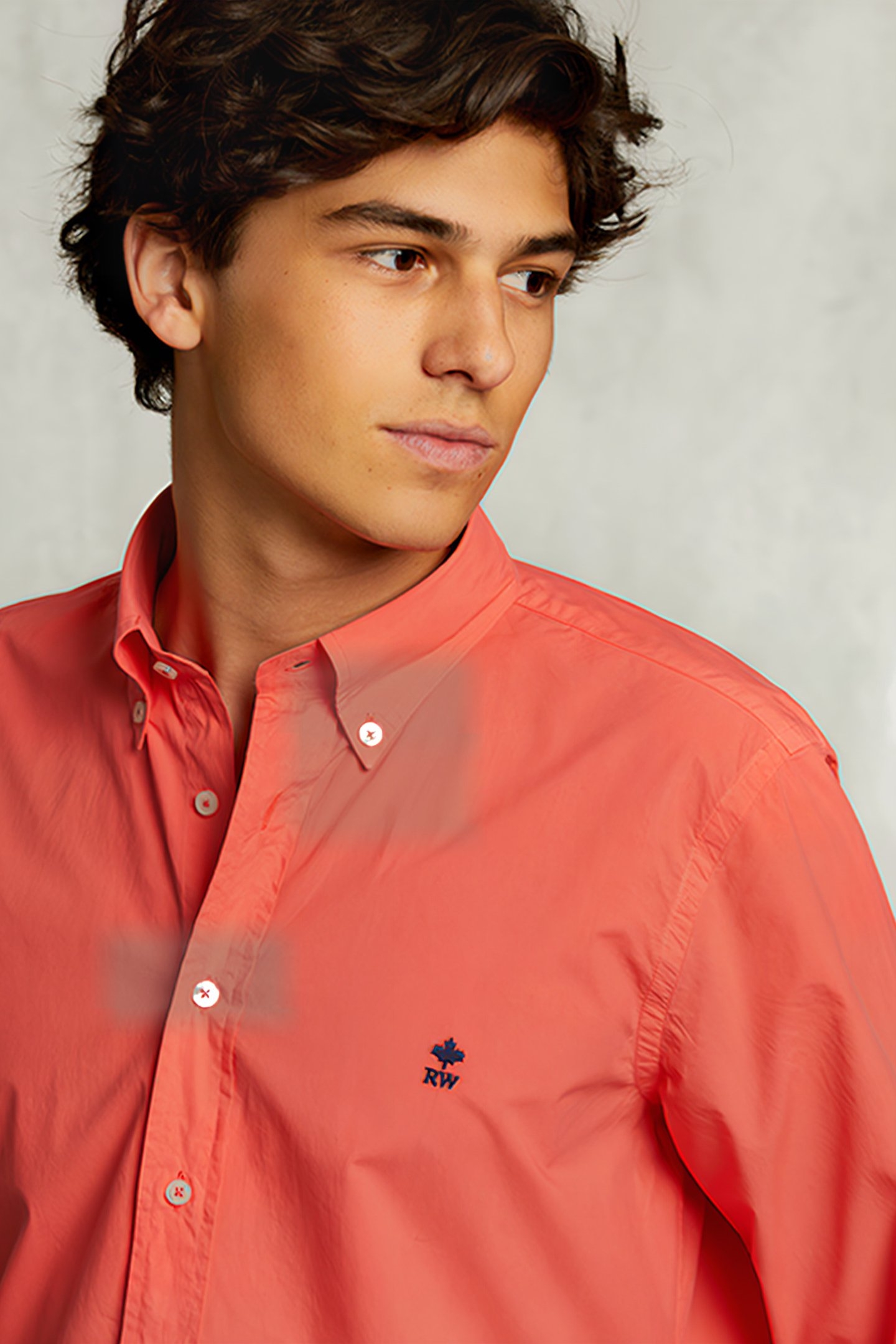 CUSTOM FIT POPLIN SHIRT ROSE RED 3