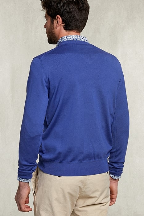 BASIC MERINO V-NECK PULLOVER TOEAREG BLUE 2
