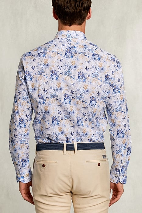 SLIM FIT FLORAL SHIRT BLUE/BROWN BLUE 2