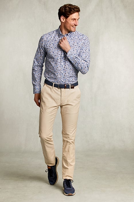 SLIM FIT FLORAL SHIRT BLUE/BROWN BLUE 3