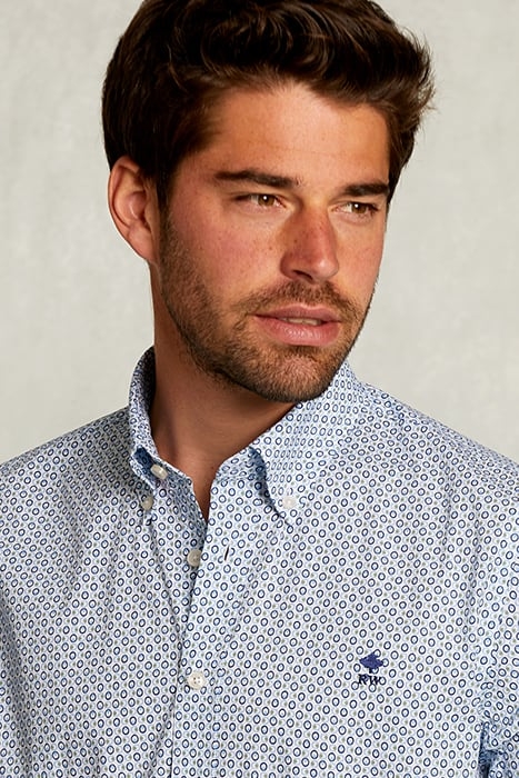 CUSTOM FIT FANTASY SHIRT BLUE/GREEN MULTI 4