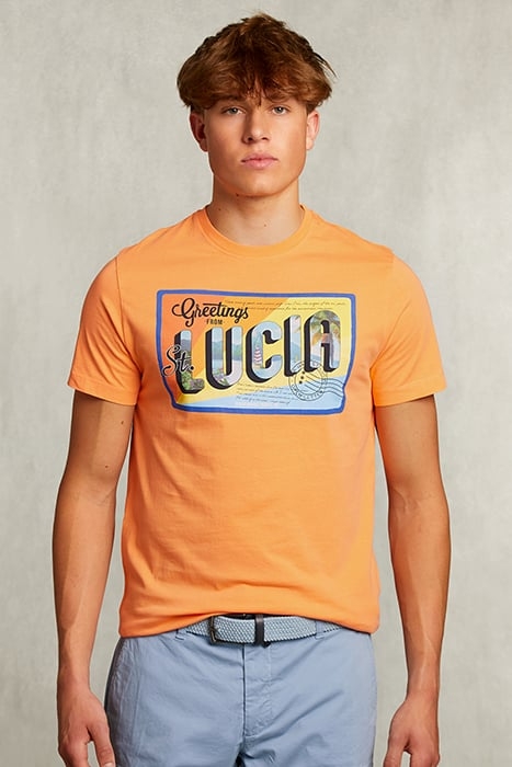 NORMAL FIT T-SHIRT IN SUNRISE ORANGE 1