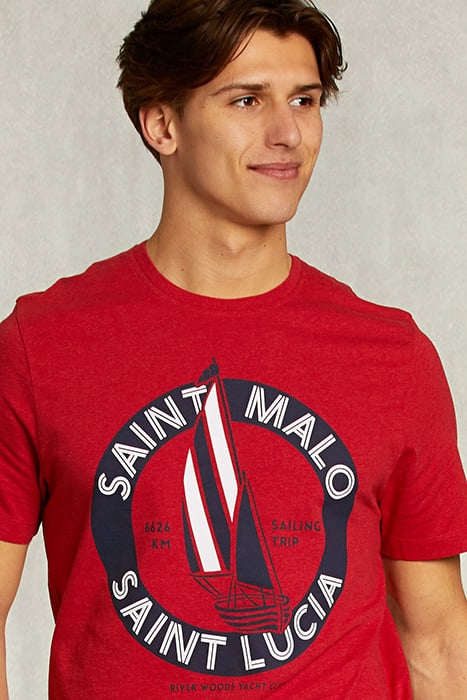 NORMAL FIT BASIC T-SHIRT BLOODY MARY RED 4