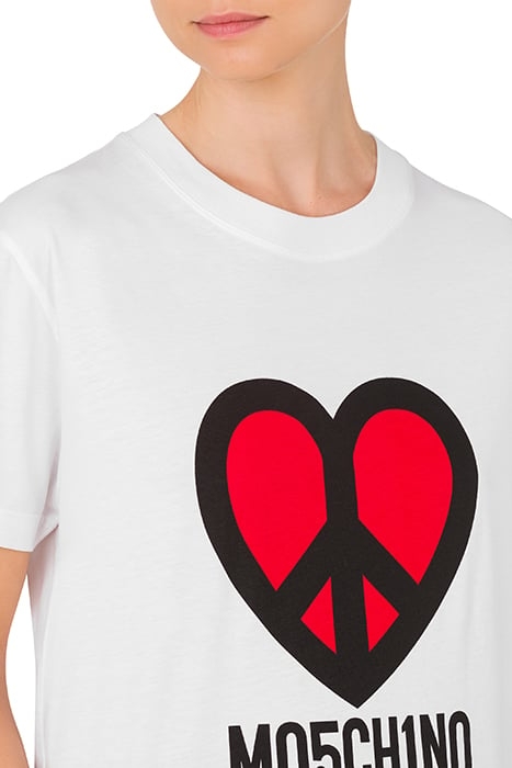 PEACE & LOVE JERSEY T-SHIRT WHITE 4