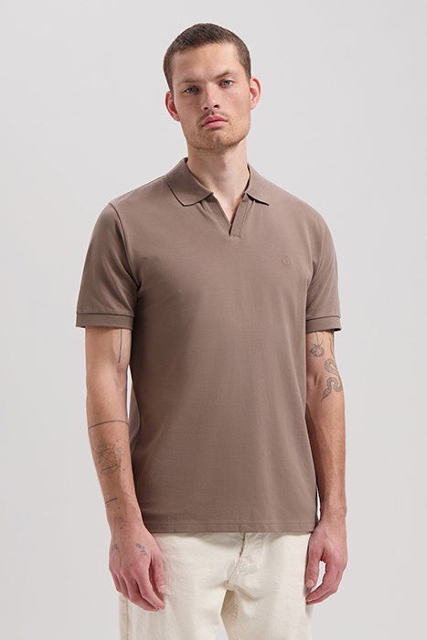 DS_BOWIE V- NECK POLO TIMBER WOLF TIMBER WOLF 1