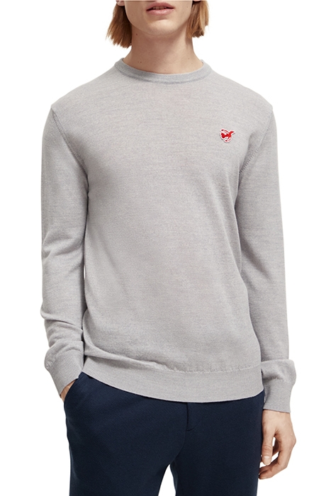 THE FREE SPIRIT PEACE BIRD MERINO WOOL CREWNECK PULLOVER GRE 1