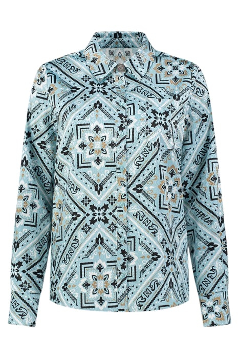 BANGKOK PRINTED BLOUSE POOL/BLACK 2