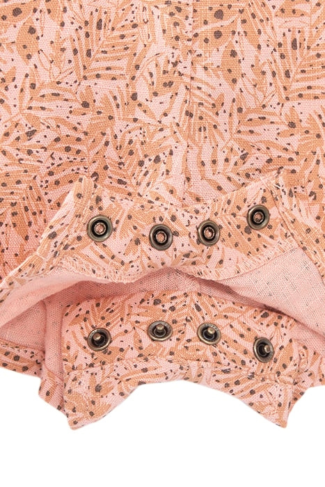 BABY GIRLS’ ECRU T-SHIRT AND PRINTED DUNGAREES OUTFIT 8