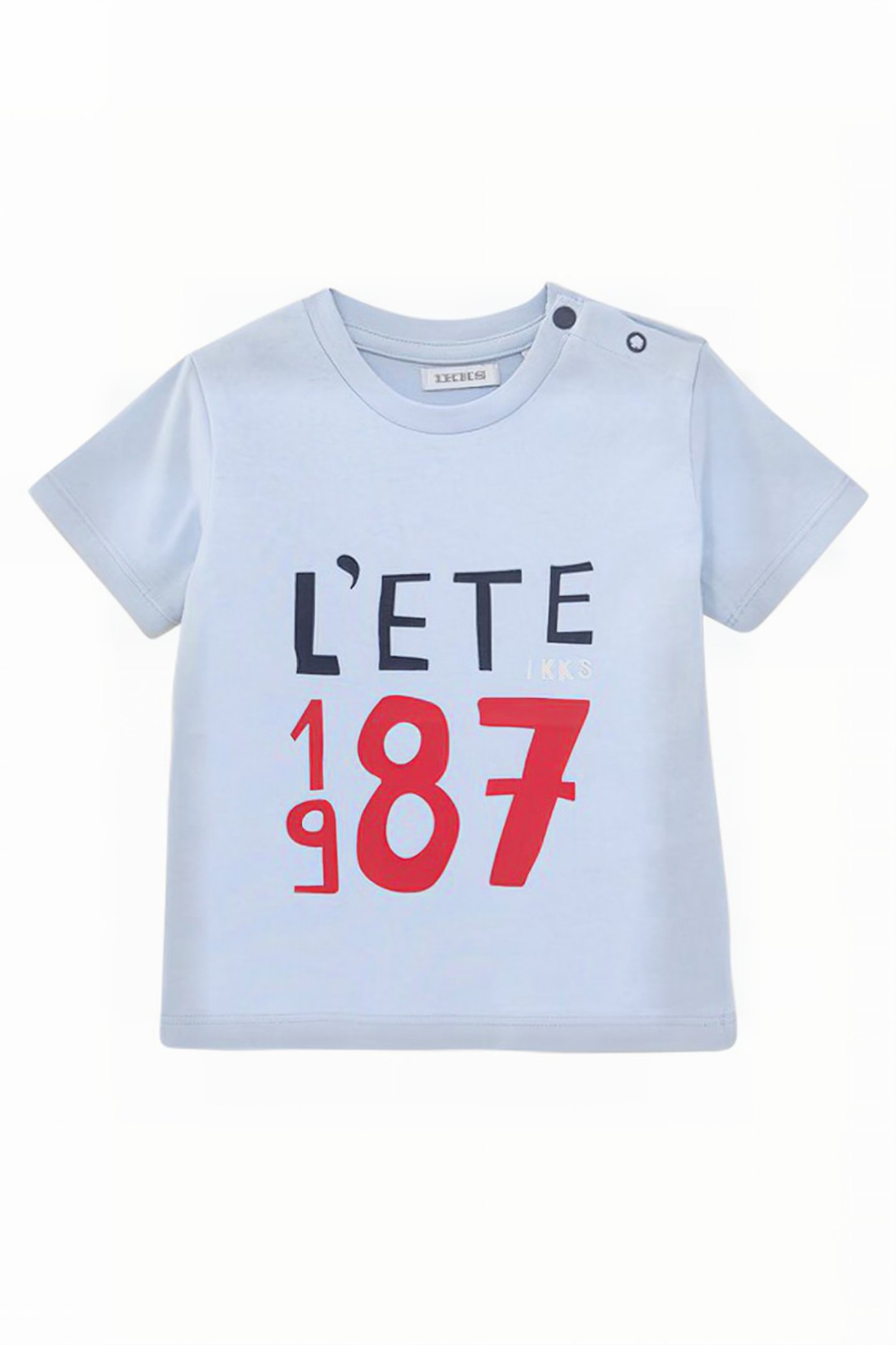 BABY BOYS' BLUE SLOGAN T-SHIRT 1