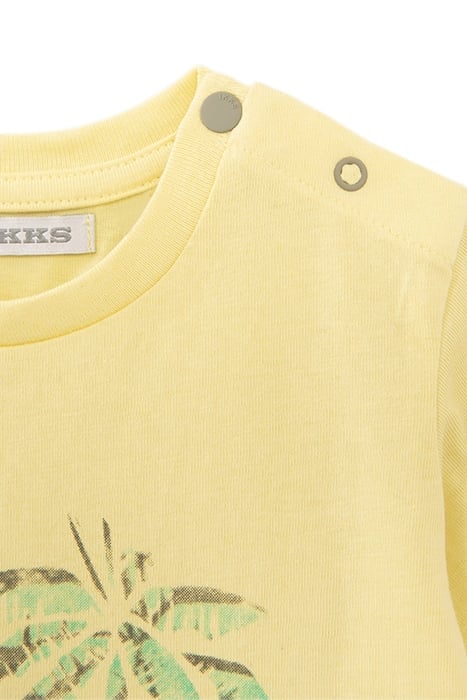 BABY BOYS’ YELLOW T-SHIRT WITH CUBAN CAR IMAGE 4