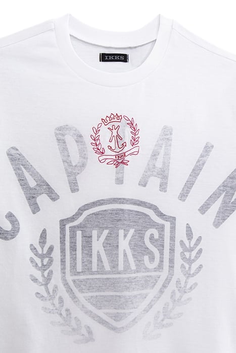 BOYS' WHITE IMAGE T-SHIRT WITH CREST PRINT INSIDE 3