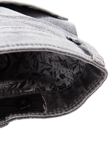 GIRLS' GREY SLIM JEANS WITH ASYMMETRIC ZIP & FRINGED CUFFS 6