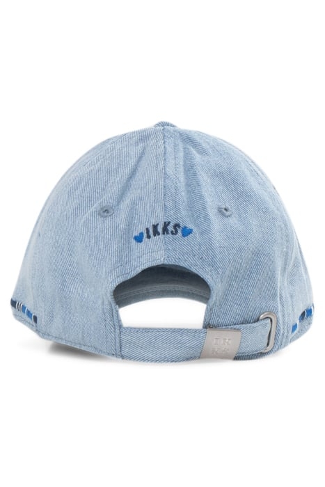 GIRLS’ BLUE LYOCELL® CAP WITH QUILTED HEARTS 2