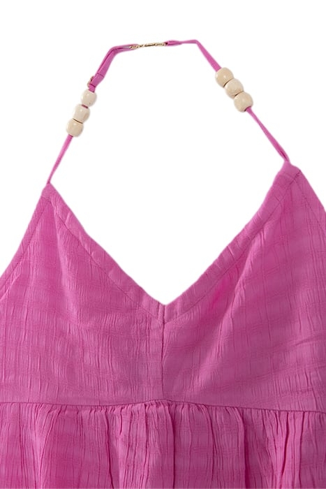 GIRLS’ PINK BACKLESS TOP WITH BEAD DECOR 3