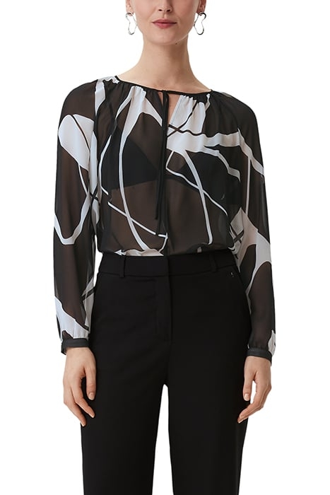 COMMA BLOUSES GREY/BLACK 1