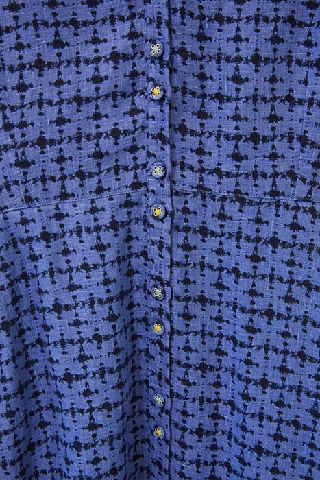 IVY LINEN MIDI DRESS BLUE MULTI 4