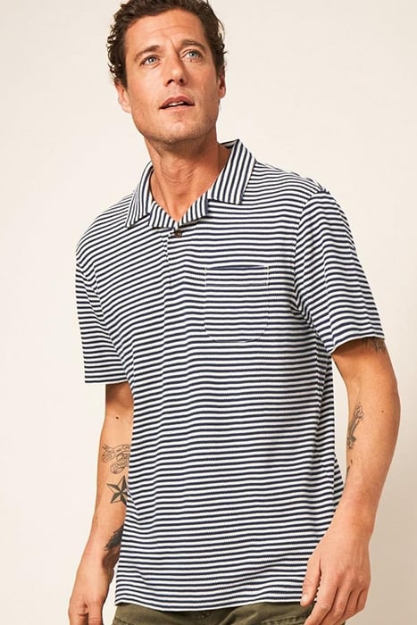 REVERE STRIPE POLO DARK NAVY 1