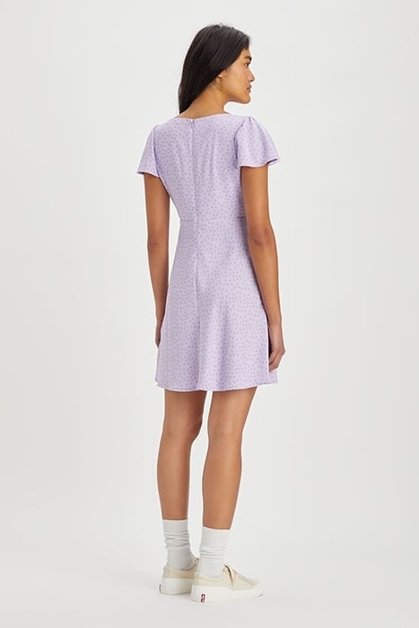 SKYLAR FLUTTER SLV DRESS JANE FLORAL PUR 2