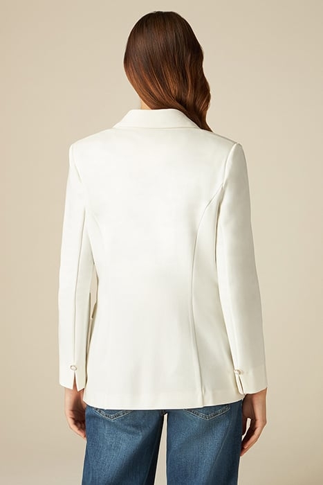 MILANO-STITCH BLAZER WITH JEWEL BUTTONS WHITE 2