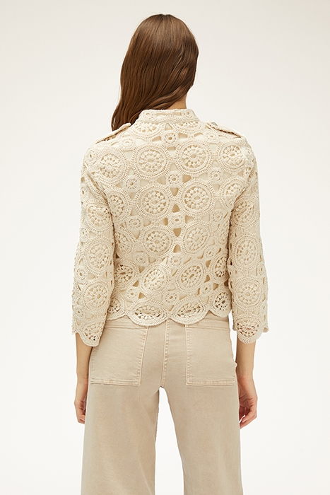 LIGHT CROCHET JACKET WHITE 2