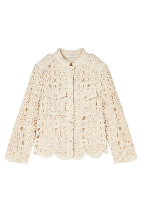 LIGHT CROCHET JACKET WHITE 4