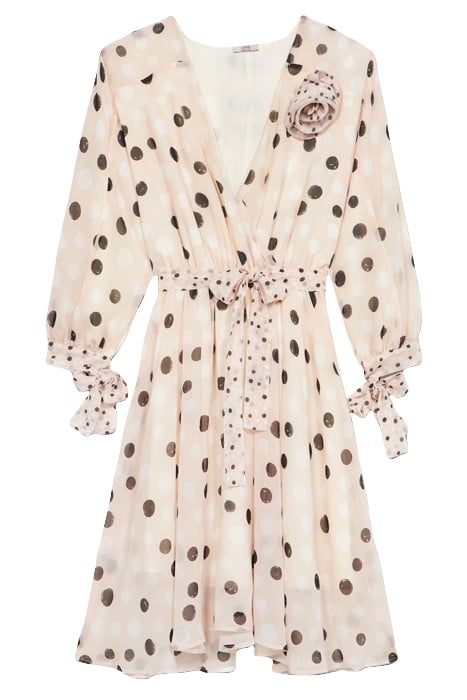 POLKA DOT DRESS WITH BOW PINK 3