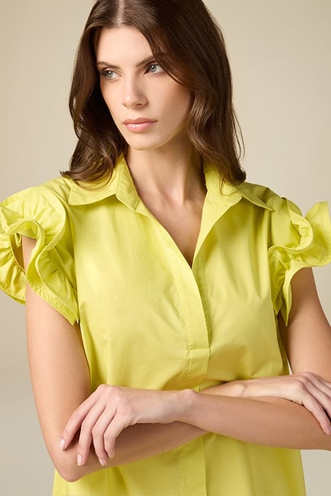 SHORT COTTON CHEMISIER DRESS YELLOW 5