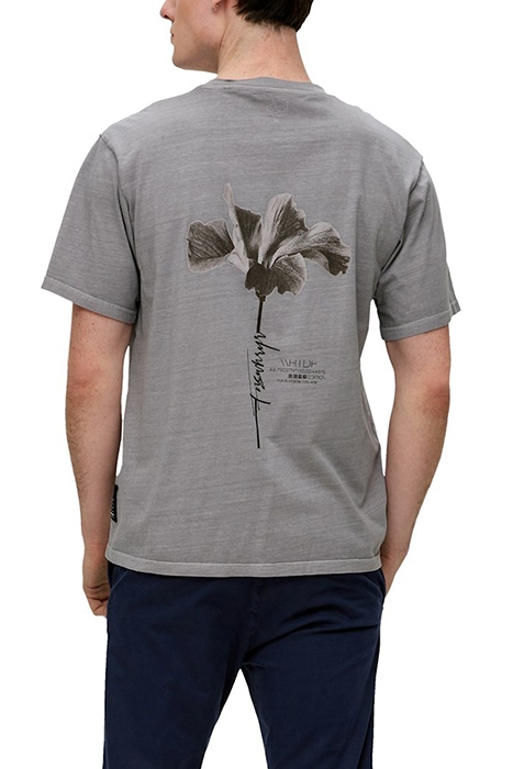S.OLIVER-QS T-SHIRTS GREY/BLACK 2