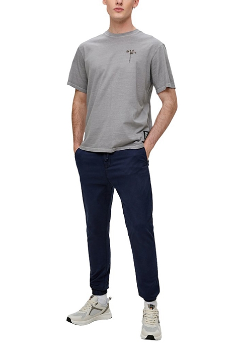 S.OLIVER-QS T-SHIRTS GREY/BLACK 3