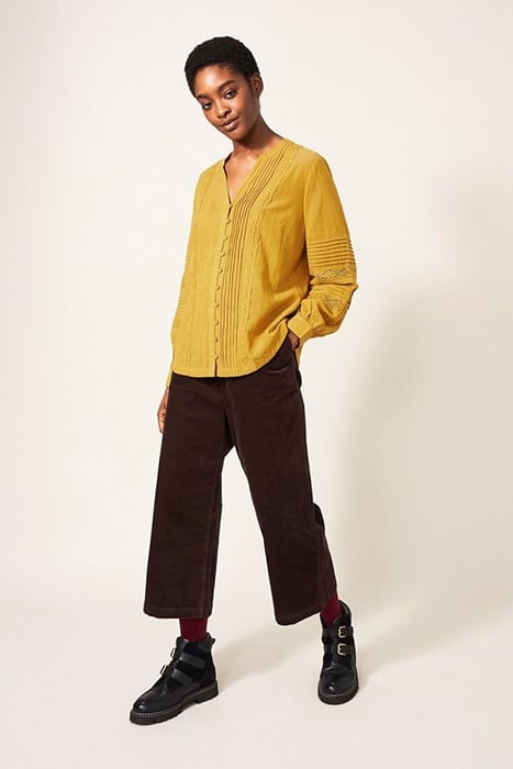 KATE SHIRT DARK CHARTREUSE 1