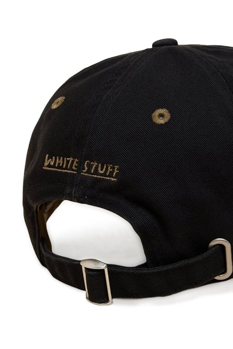 COTTON BASEBALL CAP PURE BLACK 2