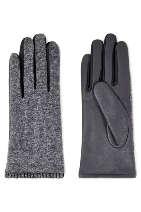 LUCIE LEATHER GLOVE MID GREY 1