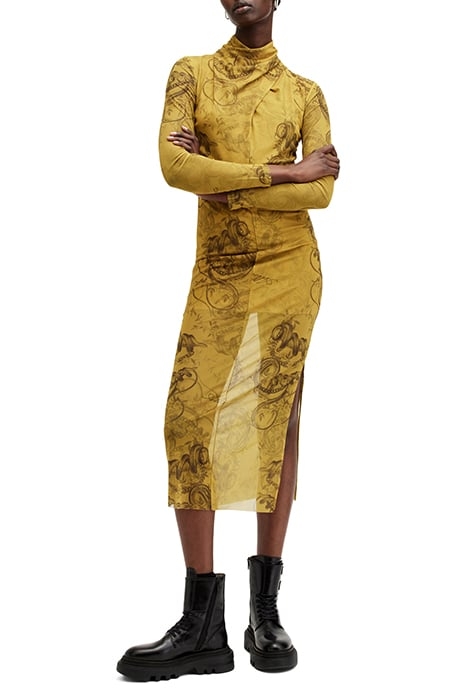 TIA MESH DRESS HELENA GOLD YELLOW 1