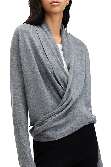 WASSON PIRATE CARDI GREY MARL 7