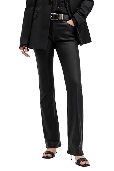 HALDAN SLIM BOOTCUT COATED BLACK 1