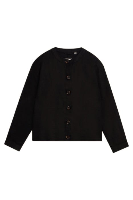 ADELE LINEN JACKET PURE BLACK 3