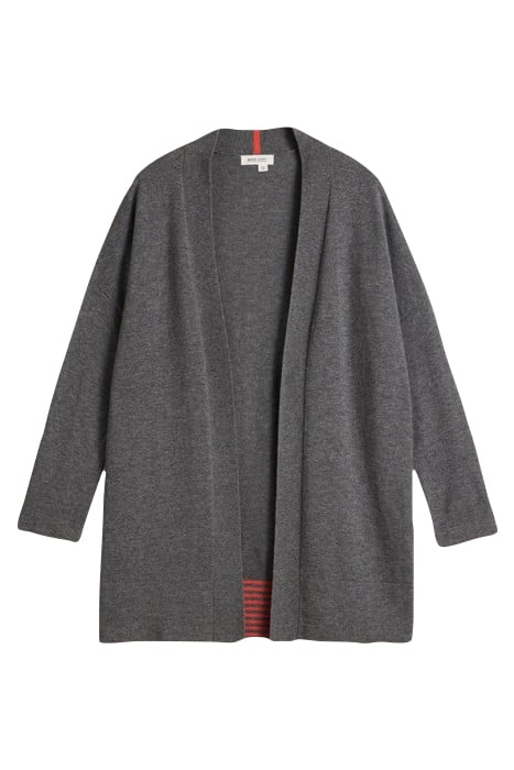 LAURA LONGLINE CARDI LIGHT GREY 3