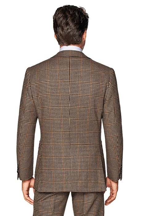 MID BROWN HOUNDSTOOTH TAILORED FIT HAVANA SUIT 4