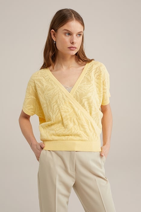KNITTED PULLOVER LIGHT YELLOW 1
