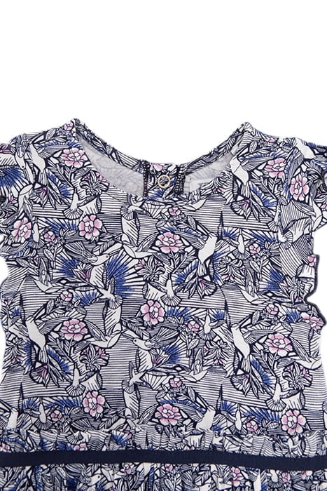 BABY GIRLS' ECRU DRESS WITH HUMMINGBIRD WAX PRINT 6