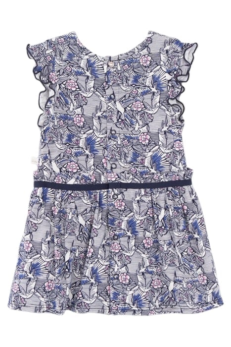 BABY GIRLS' ECRU DRESS WITH HUMMINGBIRD WAX PRINT 2