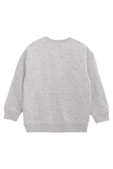 BOYS' GREY ORGANIC COTTON SWEATSHIRT, PALM TREE GRAPHIC 2